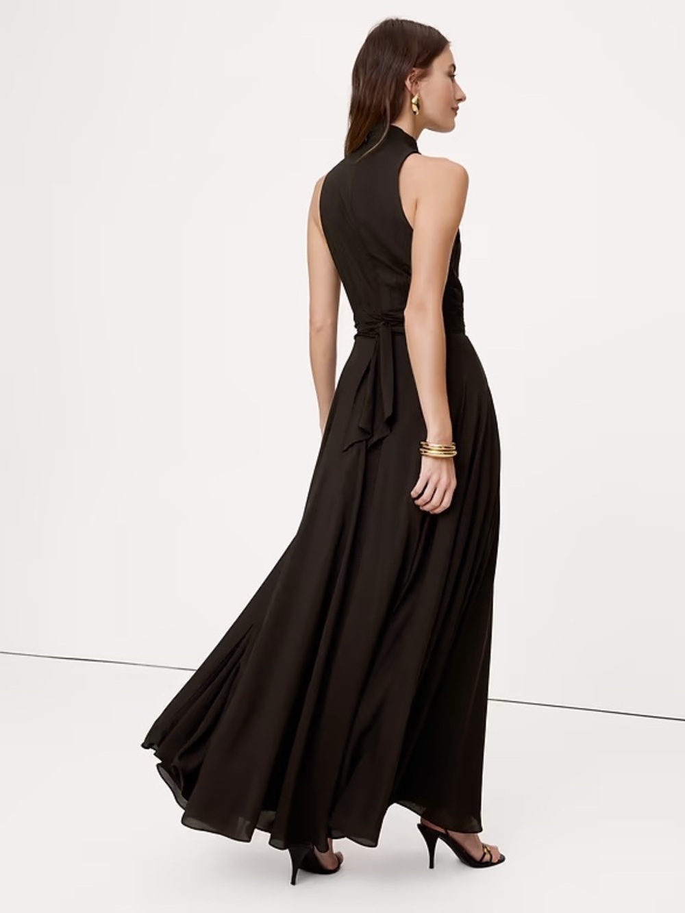 BANANA REPUBLIC STRETCH-CREPE MAXI DRESS